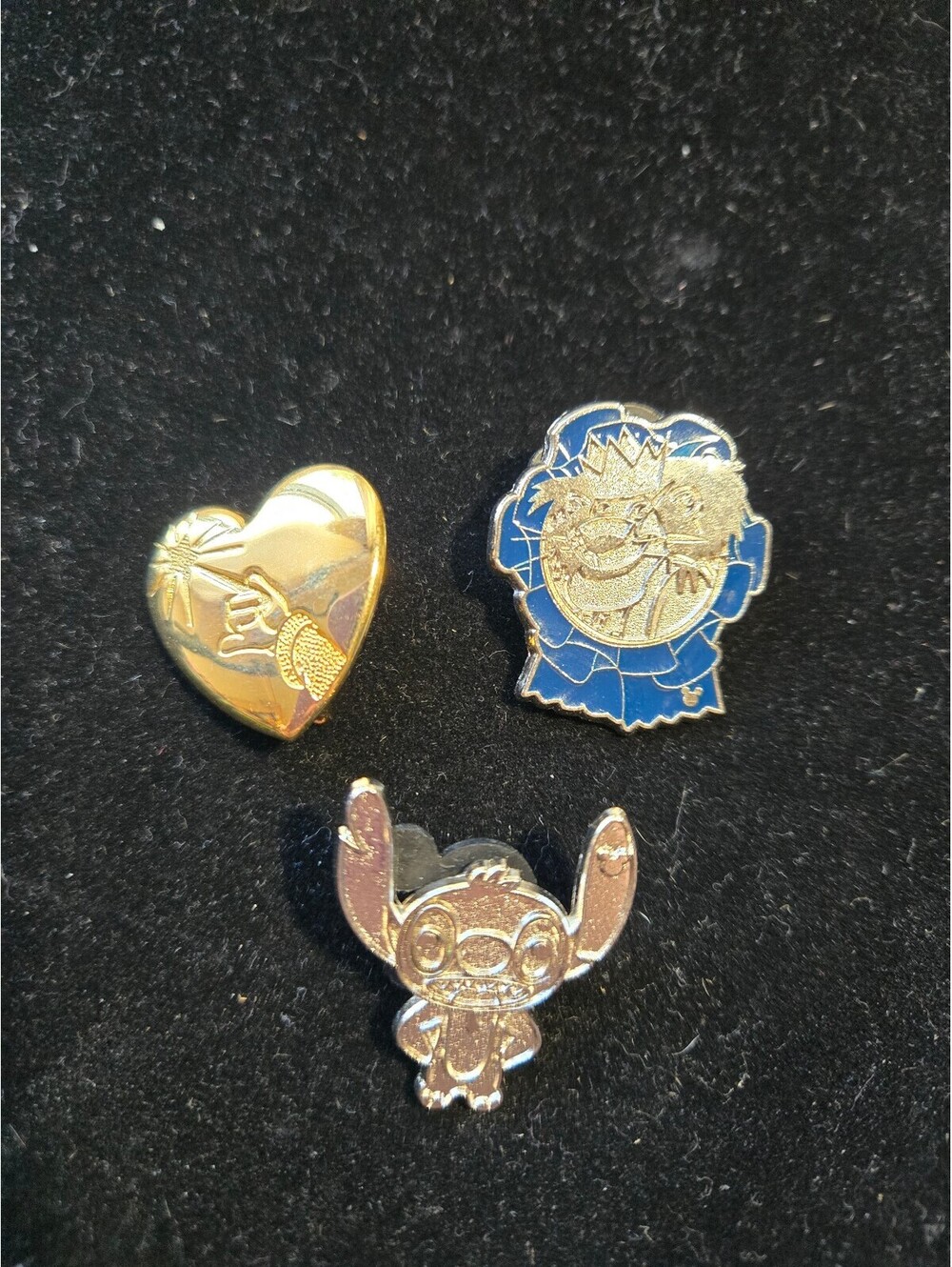 Disney Pin Lot of 3: Stitch, King Leonidas Ribbon, The Variety Club Arm & Wand